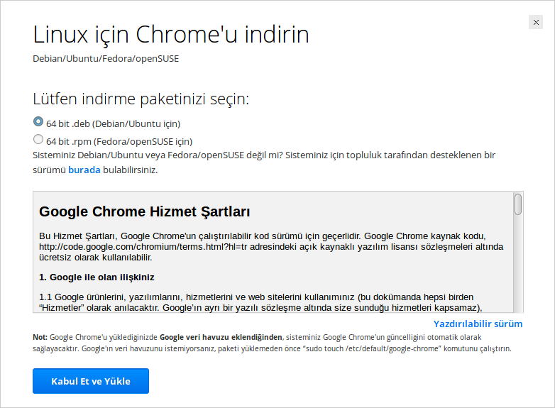 Google Chrome Debian