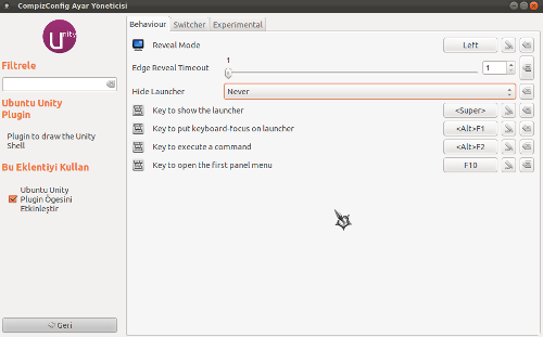 Ubuntu 11.10 - Unity Ayarları