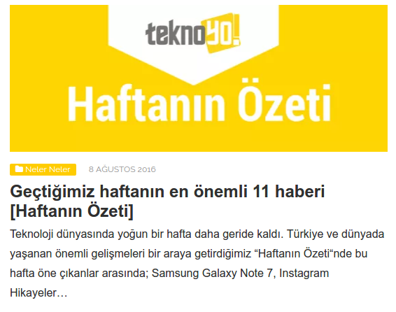 teknoyo haftanın özeti